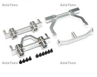 Aluminum Front & Rear Bumper Set - 1 Set Silver