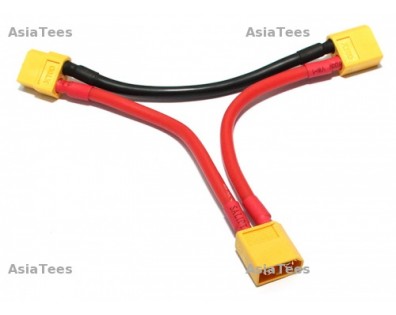 XT60 2S Battery Harness For 2Packs In Series 12AWG -