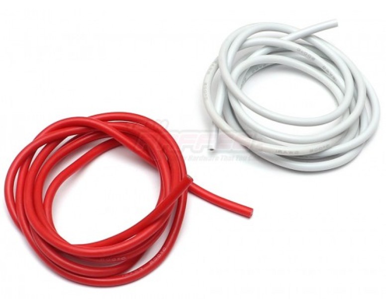 16AWG Silicon Cable Wire White & Red 100cm