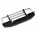 Front Steel Bull Bar Bumper w/ LED & Towing Hooks for SCX10 Black