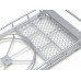 Steel Metal Roof luggage Rack w/ Tire Holder+LED light for SCX10 Wrangler #BR710068 & Cherokee TRC/302206 Body Silver