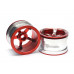 2.2 Super Star Aluminum Beadlock Wheels (2) Red